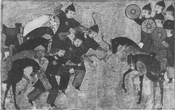 Сражение тюрков язычников Чингизхана с тюрками мусульманами хорезмшаха Джелаль-ад-Дина.